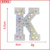 En stock color blanco parche con letras de pedrería pegatinas de tela accesorios para ropa fabricantes de accesorios suministro directo