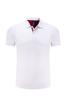 Camisa polo de publicidad para negocios de grupo bordada impresa-cuentas resbaladizas color de fondo cuello blanco manga corta solapa