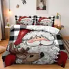 Temu Juego de Cama Navideño de Tres Piezas Enano Navideño Anciano Decoración del Hogar Juego de Cama de Tres Piezas Se Puede Enviar Jit