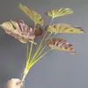 Tela de Píxeles Impresa en 3D con Textura Simulada Hoja de Monstera de 7 Cabezas Monstera Tendencia Decoración de Paisaje para Habitación de Modelo Hoja