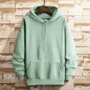 Moletom com Capuz de Lã Espessa Outono/Inverno Transfronteiriço para Homens, Cor Sólida, Corte Solto, Jaqueta Hoodie Versátil