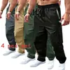 Pantalones jogger funcionales de estilo americano para trabajo, comercio exterior transfronterizo para hombres, pantalones deportivos casuales holgados con múltiples bolsillos para exteriores