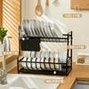 Escurridor de platos Nachuan para cocina, escurridor de platos de doble capa para el hogar, escurridor de platos, estante de almacenamiento con soporte para palillos