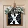 Decoración Personalizada para Puerta Principal Transfronteriza de 26 Letras, Cartel para Puerta, Arreglo de Accesorios, Artesanías de Madera, Adornos Colgantes