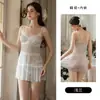 Ropa Interior Sexy Gueru Escote Profundo Bajo Transparente Malla Tentadora Patchwork de Encaje Camisola Camisón Bata para Mujer XK7564