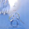 Anel de casal de prata esterlina 925 com design de nicho esmaltado, anel de namoradas, um par de presentes ajustáveis para homens e mulheres da moda