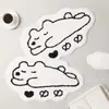Alfombra de suelo de cachemira sintética con forma de caricatura, alfombra decorativa resistente al desgaste para sala de estar, alfombrilla para mesita de noche para dormitorio, alfombrilla absorbente de agua y de secado rápido para baño
