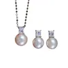 Acessórios DIY Brincos de Tarraxa com Pérola em Prata Esterlina S925 Pingente Base Vazia Quadrada Simples Brincos com Diamante Único Conjunto de Pingente de Colar 7-12