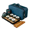 Conjunto de Chá Moderno e Simples de Uma Panela e Três Xícaras para Exterior Conjunto de Chá Portátil para Viagem Armazenamento Presente Corporativo Conjunto Rápido de Xícaras de Chá