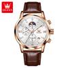 Nuevo reloj de marca Oli fabricantes venta al por mayor reloj de cuarzo comercio exterior tres ojos seis agujas reloj de estudiante reloj de hombre