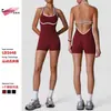 Macacão Esportivo de Yoga Color Block Justo com Bojo, Macacão Fitness de Tênis Sem Mangas Tudo-em-Um do Aliexpress