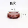 Madera maciza sándalo rojo jarrón redondo pequeño tetera Zisha taza de té quemador de incienso base de adorno de jade soporte para estatua de Buda calabaza alfombrilla de soporte