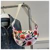 2025 Bolso de Hombro Rayado de Colores de Cuatro Estaciones a la Moda para Viajeros, Bolso Dumpling para Mujer de Gran Capacidad para Cruzar el Cuerpo