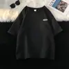 Camisa de manga corta oversize High Street gofrada casual de media manga liquidación retro americano verano pareja para elegir hombres