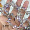 5X7 furo horizontal gota d'água banhado cor mágica contas de cristal de vidro atacado material para grampo de cabelo brincos colar joias acessórios
