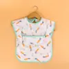 Jardineira Infantil Verão Jardineira Bebê Desenho Animado Infantil Algodão Puro Bebê Sem Mangas Jardineira Impermeável Roupa para Comer Capa Bolso