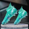 Nuevos zapatos de fútbol AG de tacos largos y para césped artificial transfronterizos para hombres, mujeres y niños, zapatos deportivos de alta gama para césped artificial al por mayor