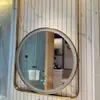 Espelho de Banheiro em Aço Inoxidável 304 Personalizado Hotel Criativo Pendurado Espelho de Banheiro Montado na Parede Inteligente com Luzes LED Espelho de Banheiro
