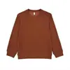 Sudadera de Waffle de Cuello Redondo de Cachemir Tencel de Alta Calidad de 320g para Hombre, Capa Base, Ropa Exterior, Manga Larga, Tallas Grandes