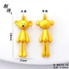 Esperando el colgante de charm de oso de dibujos animados color oro arena tradicional para pulsera o collar DIY, accesorio versátil estilo chino al por mayor