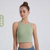 Fábrica de ropa de yoga, chaleco deportivo rojo sin mangas de malla transpirable a prueba de golpes, espalda de belleza, top de fitness para correr de secado rápido