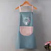 Delantal lavable para cocina casera, delantal impermeable, a prueba de aceite, resistente a las manchas, delantal con colgar en el cuello, venta al por mayor