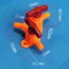 Divisor de válvula de plástico en forma de T de tres vías con interruptor, boca plana de 4 puntos, adhesivo para válvula de bola de 10 mm