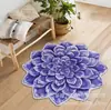 Alfombra Floral de Forma Irregular Transfronteriza para Sala de Estar y Dormitorio, Felpudo Resistente al Frío y a las Manchas, Alfombrilla para Mesa de Café en Casa, Alfombrilla para Mesita de Noche de Sofá