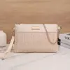 Nova Bolsa de Palha para Noite Bolsa de Mão Bolsa de Mão Vestido Cor Sólida Corrente Diagonal Ombro Clutch Uso Duplo Atacado