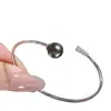 Accesorios DIY Plata de Ley S925 Clásico Pulsera de Perlas con Tres Diamantes Montura Simple Versátil Montura de Plata 8-12