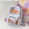 Mochila Escolar Desenho Animado Fofa 2026 Jardim de Infância Primeira Série Simples Versátil Mochila para Campus Mini Mochila Estampada para Mulheres