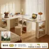 Mesa de Esquina Escritorio Retráctil Librero Integrado Escritorio de Oficina Sencillo Banco de Trabajo Mesita de Noche para Habitación de Niñas Mesa de Computadora