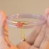 Pulsera de Vidrio de Hielo de Flor de Cerezo Un Par de Pulseras Paso a Paso Niña de los Anillos Pulsera Jingle Tira Redonda Delgada Primera Joya
