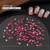 Brillantes Color Fuego Estrella de Cinco Puntas Circonia Pedrería para Uñas Lujo Ligero Estrellas Pequeñas Planas DIY Pedrería para Decoración de Uñas Navideñas