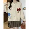 Estilo perezoso jacquard suave y pegajoso abrigo suéter mujer temporada otoño e invierno talla extra mm gorditas estilo caliente cárdigan tejido top reductor de edad