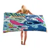 Toalla de Baño de Microfibra de Secado Rápido Transfronteriza, Toalla de Playa, Toalla Cuadrada, Diseño de Lilo y Stitch, Fabricante de Origen