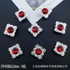 Caixa Mágica em Forma de Flor de Quatro Pétalas com Diamantes Incrustados, Contas Separadas de Oito Furos Multicores, Pulseira de Contas de Cristal DIY, Colar, Acessórios de Joias