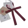 Pajarita de Color Sólido con Puntiagudos y Acentos de Plumas, Accesorios Jk, Pajarita Estilo Japonés para Estudiante Mujer, Pajarita Grande con Cordón, Estilo Uniforme Escolar