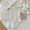 Novas Meias Femininas com Felpa Atoalhada, Meias de Toalha Grossas de Inverno, Meias Versáteis, Meias Quentes de Algodão, Meias de Cano Médio para o Inverno