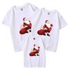 Camiseta de regalo de Papá Noel 2022, venta al por mayor, ropa de verano de algodón refinado para padres e hijos, ropa para niños, manga corta para adultos, cuello redondo