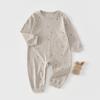 Roupas para Recém-Nascidos, Macacões, Roupas para Passeio de Bebê, Macacões de Bebê, Pijamas de Algodão de Manga Longa com Botão no Ombro para Primavera e Outono Classe A