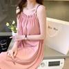 Camisón con Tirantes para Mujer en Verano con Almohadillas para el Busto, Pijama de Algodón Burbuja Desmontable para Mujer, Ropa para el Hogar Holgada, Dulce y Linda, Envío Gratis