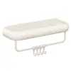 Estante de almacenamiento para baño estilo crema sin perforar agujeros en la pared del inodoro, lavabo del baño. Estante de almacenamiento para inodoro montado en la pared.