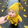 Touca de Bebê Estilo Coreano Fofa Cor Sólida Estrela Versátil Proteção para Orelhas Chapéu para Meninos e Meninas Ao Ar Livre À Prova de Vento Casual Touca de Bebê