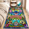 Linda Alfombra de Mesita de Noche de Dibujos Animados Stitch, Resistente a Manchas y Fácil de Cuidar, Alfombra Resistente al Desgaste para Mirador, Manta Refrigerante para Dormitorio, Alfombra para Mesa de Café de Sofá