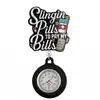 Lindo Dibujo Animado Brillante Elástico Pinza para Insignia de Enfermera Doctor Reloj de Bolsillo de Hospital Reloj de Pecho Pinza Telescópica Reloj para Colgar