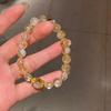 Pulsera de Circonita Flor amarillo claro Cristal Pulsera Lujo Ligero Alta Gama Nicho Pulsera Moda Simple Pulsera Versátil para Mujer