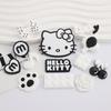 Kk Gato Blanco y Negro Pajarita Gato Lazo Plástico Blando Accesorios DIY Funda para Teléfono Móvil Decoración de Pantuflas Carcasa de iPad Taza Térmica