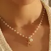 Colar Pulseira Estrela do Mar Pérola Vento do Oceano Transfronteiriço Europeu e Americano Feminino Praia Concha Vento Ins Colar de Contas