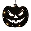 Luzes decorativas de Halloween para pendurar na porta, vitrine, luzes coloridas transfronteiriças, atmosfera de abóbora e fantasma, luzes de corda para parede interna